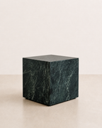 Marble Cube Side Table 400- Verde