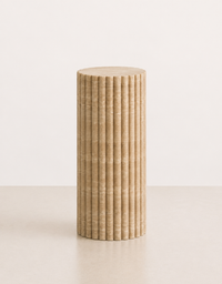 Fluted Travertine Plinth 700